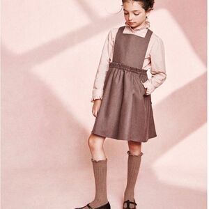 THE SUNDAY COLLECTIVE Apron Dress NWT Size 4 Peppercorn